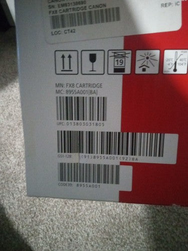 Genuine Canon FX-8 Black Toner Cartridge. New Sealed Box