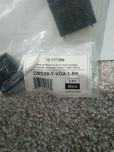 Coboc DMS-59 to Dual Female VGA Adapter 25cm Splitter Cable DP/N 0G9438
