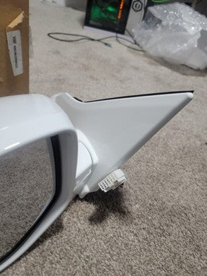 Gloss White Left Side Mirror Heated 6Pin Amber Signal For Honda Accord 2013-2017