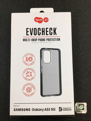 NEW Tech21 EvoCheck Phone Protection Case for Samsung Galaxy A53 5G -Smoky Black