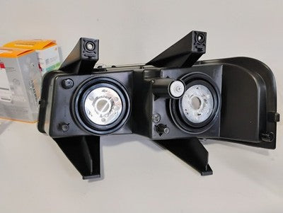 For 2003-2024 Chevy Express|GMC Savana 1500 2500 3500 Black Headlight Upper Lamp