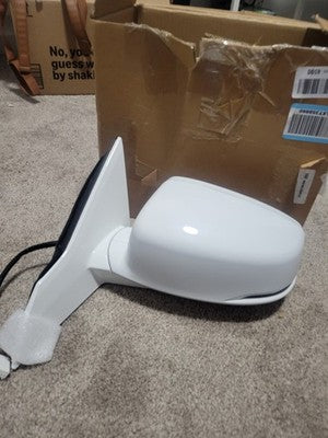 Gloss White Left Side Mirror Heated 6Pin Amber Signal For Honda Accord 2013-2017
