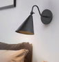 Modern Soft Black Wall Sconces with Movable Metal Shape, Goose Neck Style Metal