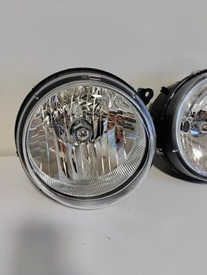 Headlights Assembly For 2005-2007 Jeep Liberty Chrome Headlamps L+R Pair
