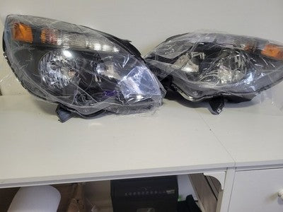 Pair Black Headlights Assembly w/Blubs For 2010-2015 Chevy Equinox LT/LS LH+RH