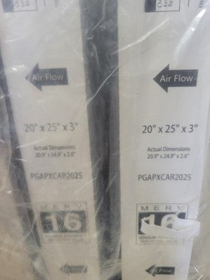 NEW ( 2 PACK ) PGAPXCAR2025-A02 20x25x3in MERV-16! Air Filter for Bryant/Carrier