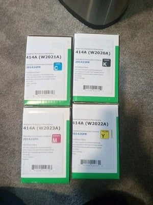 4 pk W2020A Toner For HP 414A Color LaserJet Pro M454dn M454dw M479dw NO CHIP