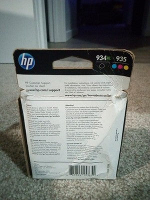 Genuine 4-Pack HP 934XL Black & 935 Cyan/Magenta,/Yellow N9H66FN Sealed 11/2022