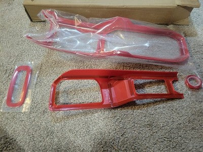 For 2018-2025 Jeep Wrangler Red Center Console Gear Shift Cup Holder Panel Cover