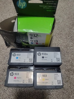 HP 932XL Black High Yield 933 C/M/Y Standard Yield Ink Cartridge 4pack 12/2025