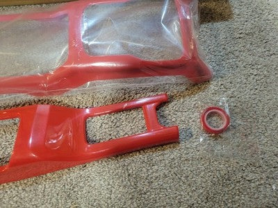 For 2018-2025 Jeep Wrangler Red Center Console Gear Shift Cup Holder Panel Cover