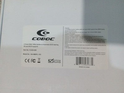 Coboc 2 Port HDMI Amplified Powered Splitter HA-HMSPL-1X2