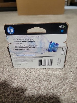HP 933XL CN054AN140 Cyan Ink Cartridge Exp. 10/2024