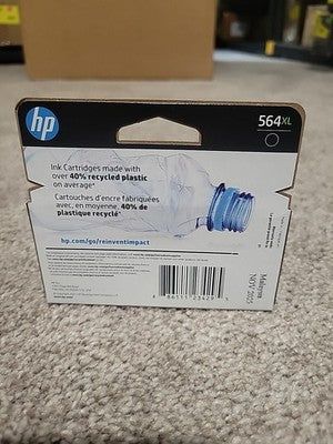 HP 564 BLACK GENUINE PRINTER INK CARTRIDGE 08/2025 BRAND NEW SEALED