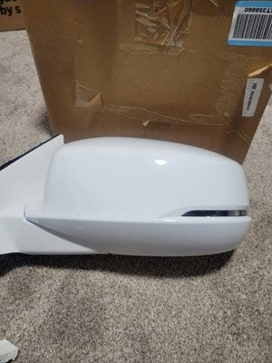 Gloss White Left Side Mirror Heated 6Pin Amber Signal For Honda Accord 2013-2017
