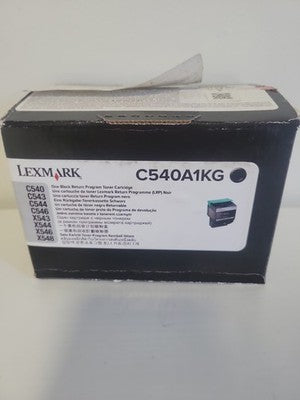 NEW SEAL! GENUINE Lexmark C540A1KG Black Toner Cartridge C540 X544 FREE SHIP