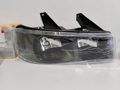 For 2003-2024 Chevy Express|GMC Savana 1500 2500 3500 Black Headlight Upper Lamp