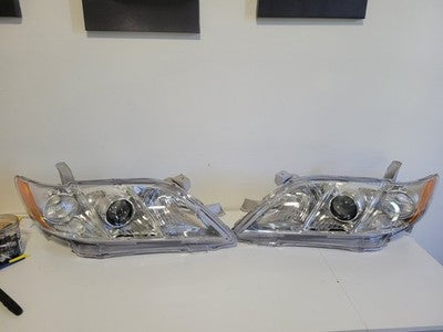 07-09 Toyota Camry Headlights Pair Chrome Clear Set Non-Hybrid TO2502168