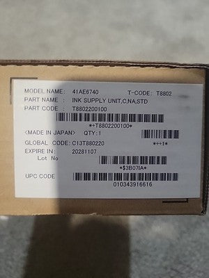 Genuine Epson TR12X220 R12X High Capacity Cyan Ink Cartridge EXP Jun 2028