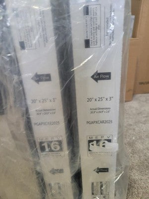 NEW ( 2 PACK ) PGAPXCAR2025-A02 20x25x3in MERV-16! Air Filter for Bryant/Carrier