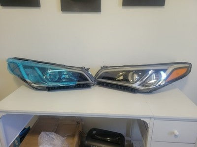 2015-2017 Hyundai Sonata Halogen Headlights Pair Black Hous Set HY2503183 Left