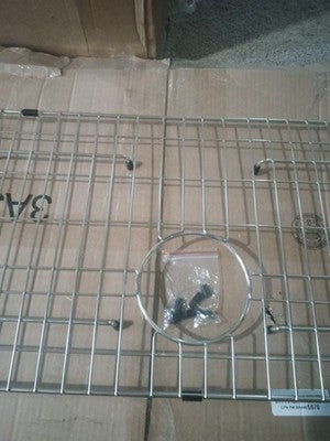 Sarlai Sink Protectors Grid, Stainless, 24-1/9" x 12-3/5" with Grid Grate Rack