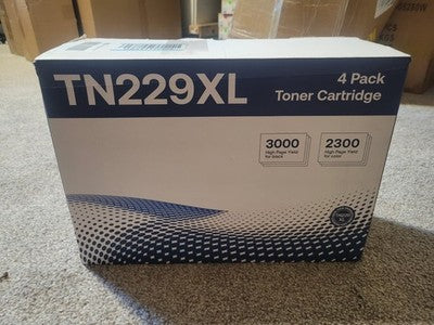 4 Pack TN229XL Toner Replacement for Brother TN229XL Toner Cartridges ALL SEALED