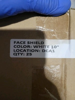 Anti-Fog Face Shield, Splash Protection, New Case Of 25