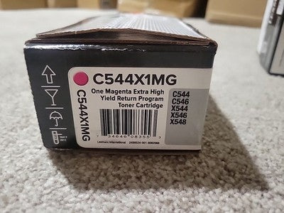 Genuine Lexmark C544X1MG Magenta Extra High-Yield Toner - NEW SEALED