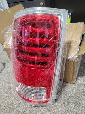 LED Tail Lights Compatible with 2013-2018 Dodge Ram Chrome Red Left Driver Side