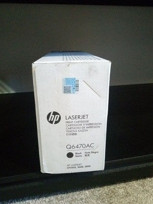 Genuine HP Q6470AC Black Toner Cartridge HP LaserJet CP3505, 3600, 3800
