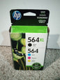 HP 564 / 564XL Ink Cartridges (Cyan Magenta Yellow Black) Exp March 2019